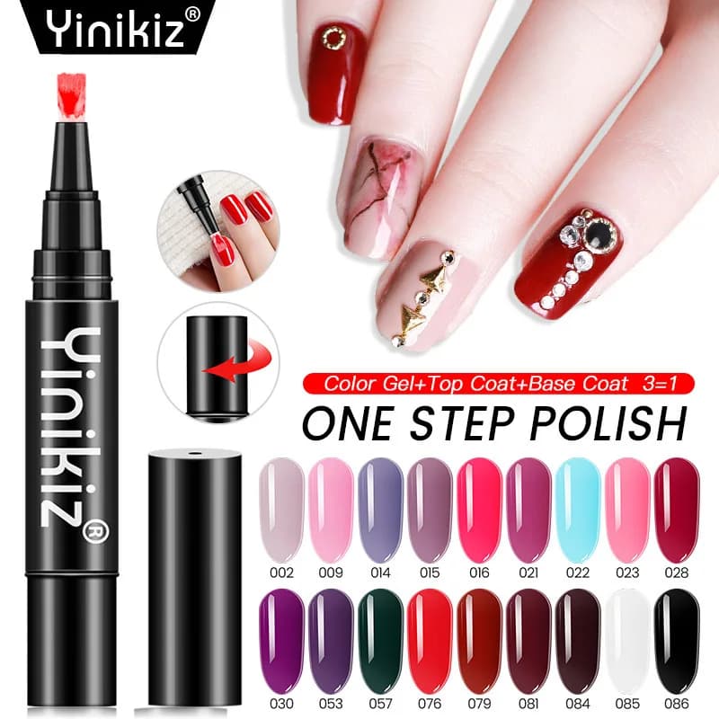 Yinikiz 18 colori penna per smalto gel per unghie nuovo design portatile per nail art fai da te Soak Off gel UV gel per pittura per manicure a lunga durata 5ML