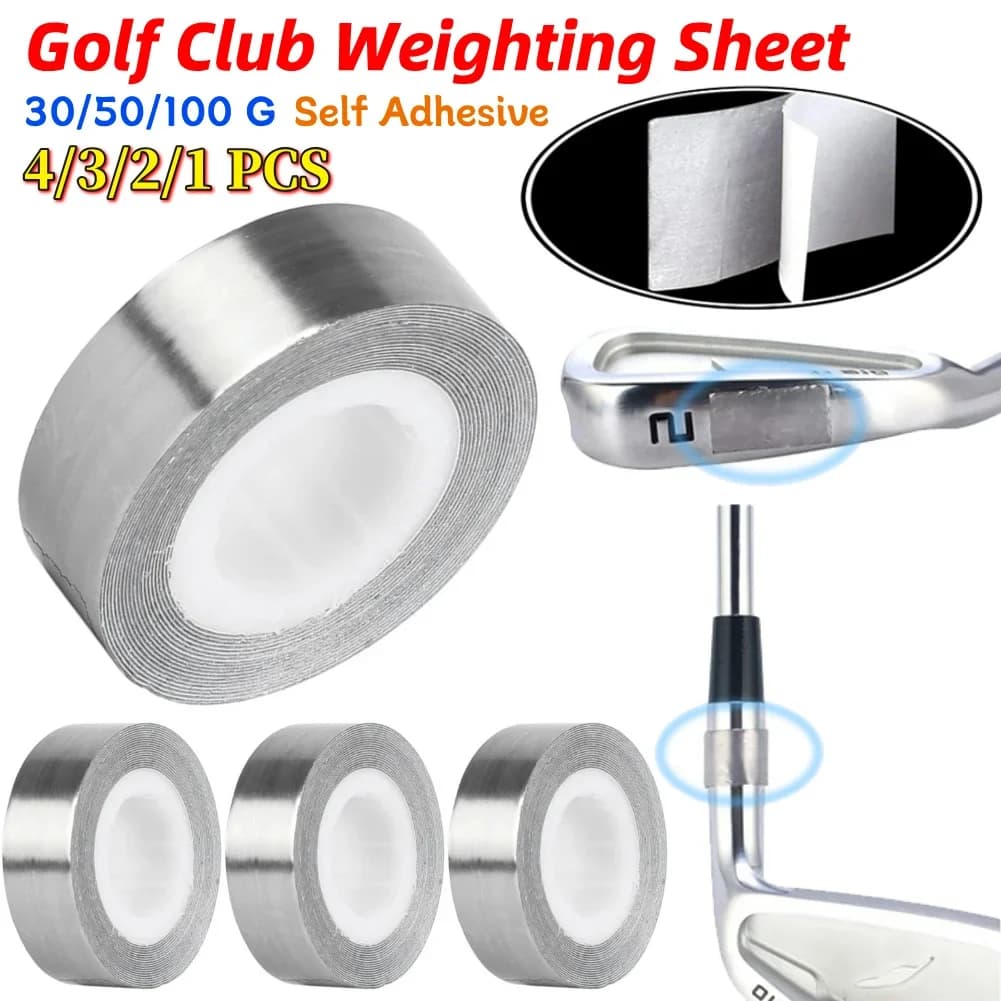 4/3/2/1PCS Golf Adhesive Lead Tape Lead Weights Golf Club Tennis Racket Iron Putter Tennis Badminton Racket Lead Weight Tape