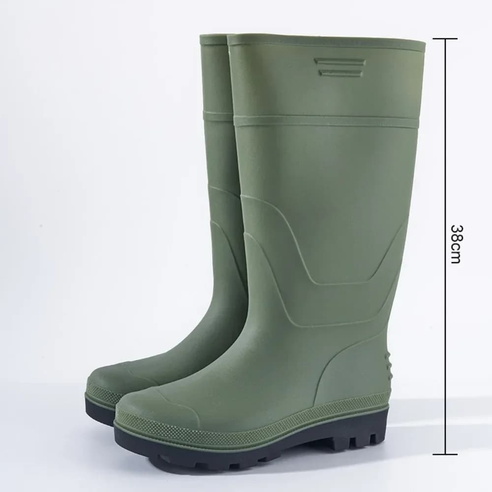Scarpe da scoglio Scarpe di gomma da uomo Stivali da pioggia caldi a tubo alto Uomo Scarpe da pesca antiscivolo resistenti all'usura Bota De Lluvia Impermeabili