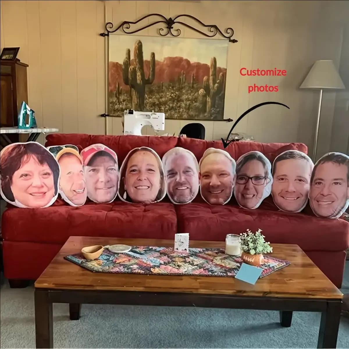 [Customizable Design] Custom Photo Plush Cushion—Fun and Personalized Holiday, Home Decor, and Sleep Companion, Available in Various Sizes, Suitable for Thanksgiving, Valentine's Day, Halloween, and Birthdays, Offering Both Decorative and Practical Value