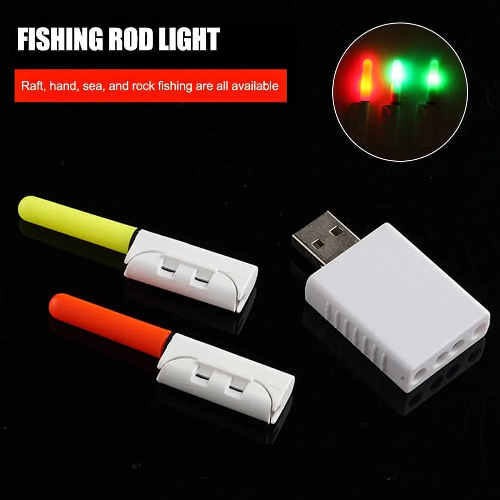 Fishing Rod Light Fishing Light Stick Rod LED Rechargeable Light Stick Rod Luminous Tackle Night Bright Fluorescent Lamp