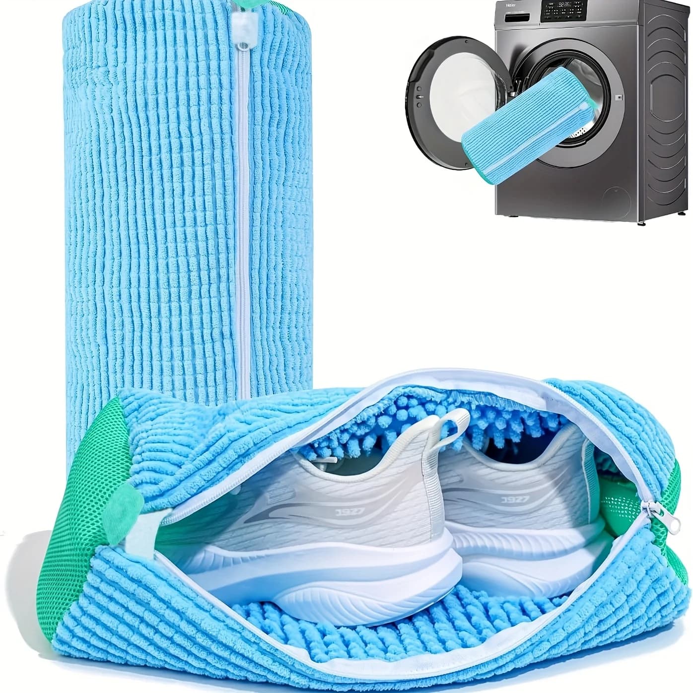 1/2pc Laundry Shoe Bag,for Washing Machine and Dryer,Durable Zipper Sports Shoe Washing Bag,Tennis Shoe Cleaning Bag,Laundry Bag