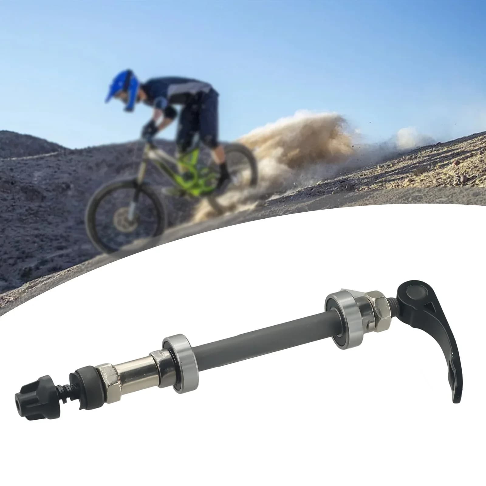 1Set MTB Della Bici Mozzo Ruota Della Bicicletta Asse A Sgancio Rapido Anteriore E Posteriore Con 2 Cuscinetti Sostituire Asta A Sgancio Rapido Con Parte Cuscinetto
