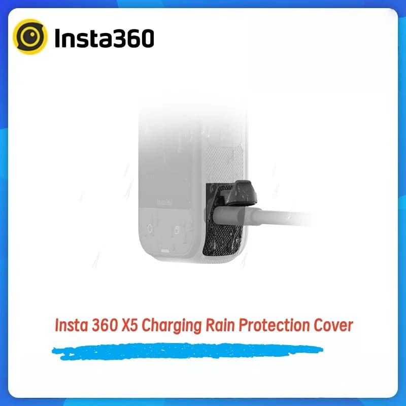Insta360 X5 Copri porta di ricarica impermeabile Cappuccio protettivo USB-C antipioggia Accessorio originale per riprese all'aperto