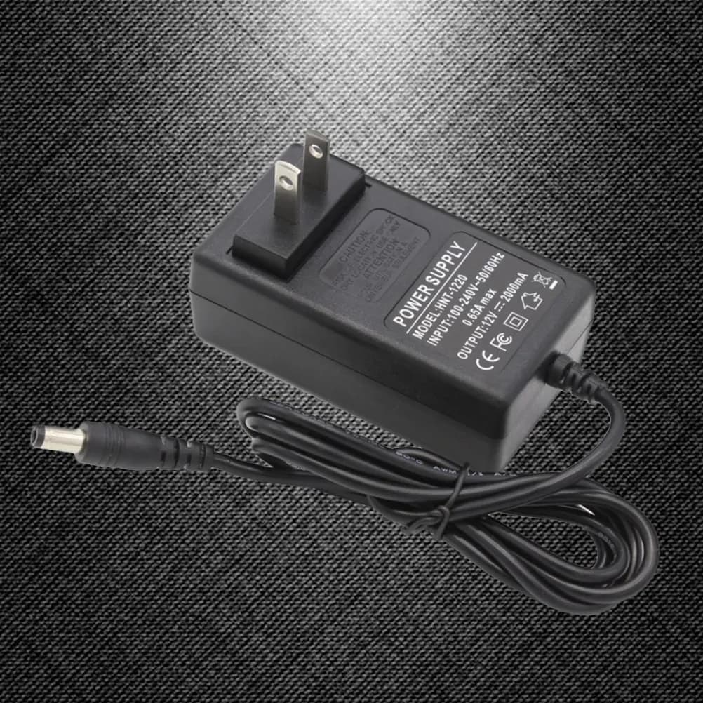 Alimentatore 12V 2A AC 110V con Spina DC 5.5x2.1mm per HDD Esterno, Router WLAN, Box LCD, Registratore, Altoparlante