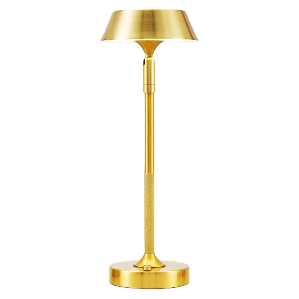 LED Wireless Gold Table Lamp Rechargeable Touch Table Light Stepless Dimmable Portable Desk Lamp for Living Room