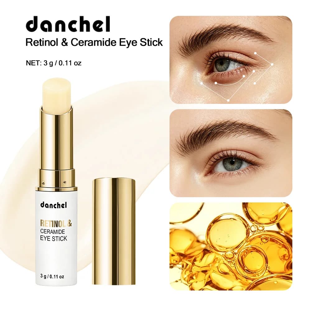 Retinol Eye Cream Stick Deep Hydrating Lightening Dark Circles Portable Serum Stick Nourishing Brightening for Women Eyes Care