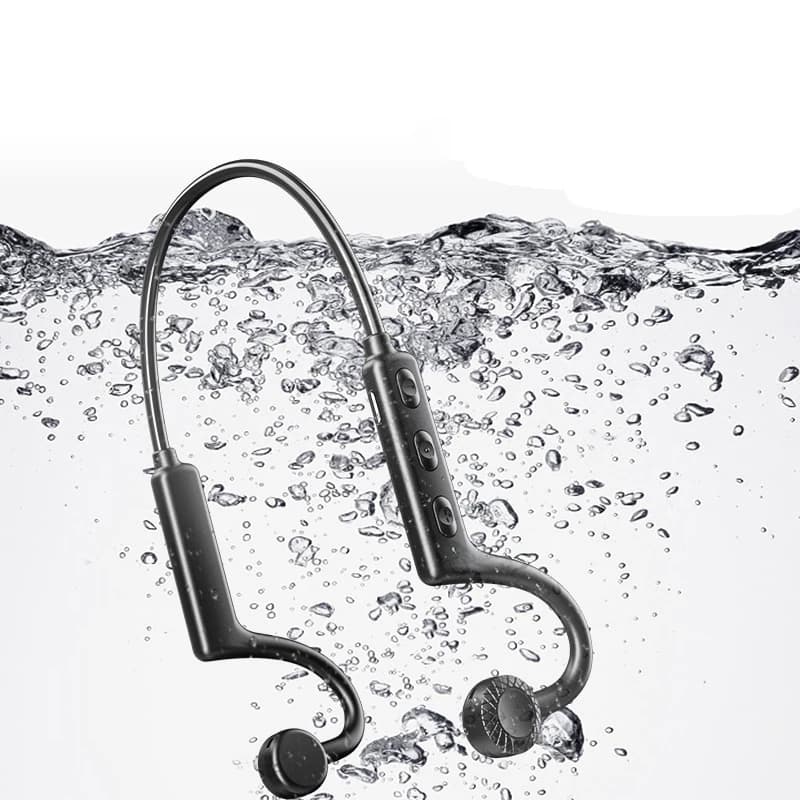 Auricolari Sportivi Wireless TWS ks19 a Conduzione Ossea, Cuffie Bluetooth con Microfono per Corsa e Gaming, Stereo HiFi