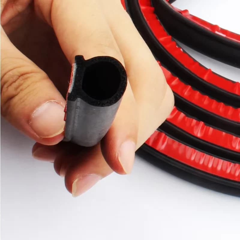 Guarnizione per Portiere Auto 3/6m, Guarnizione in Gomma Tipo D, Isolante Antipolvere e Insonorizzante, Striscia Isolante per Finestrini Auto