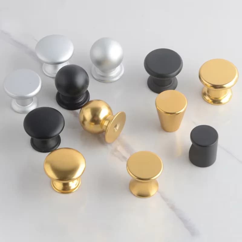 2 Pezzi Maniglie Rotonde Monofacciali per Porte Doccia in Vetro, Pomelli per Armadi e Cassettiere, Accessori Hardware per Mobili con Viti