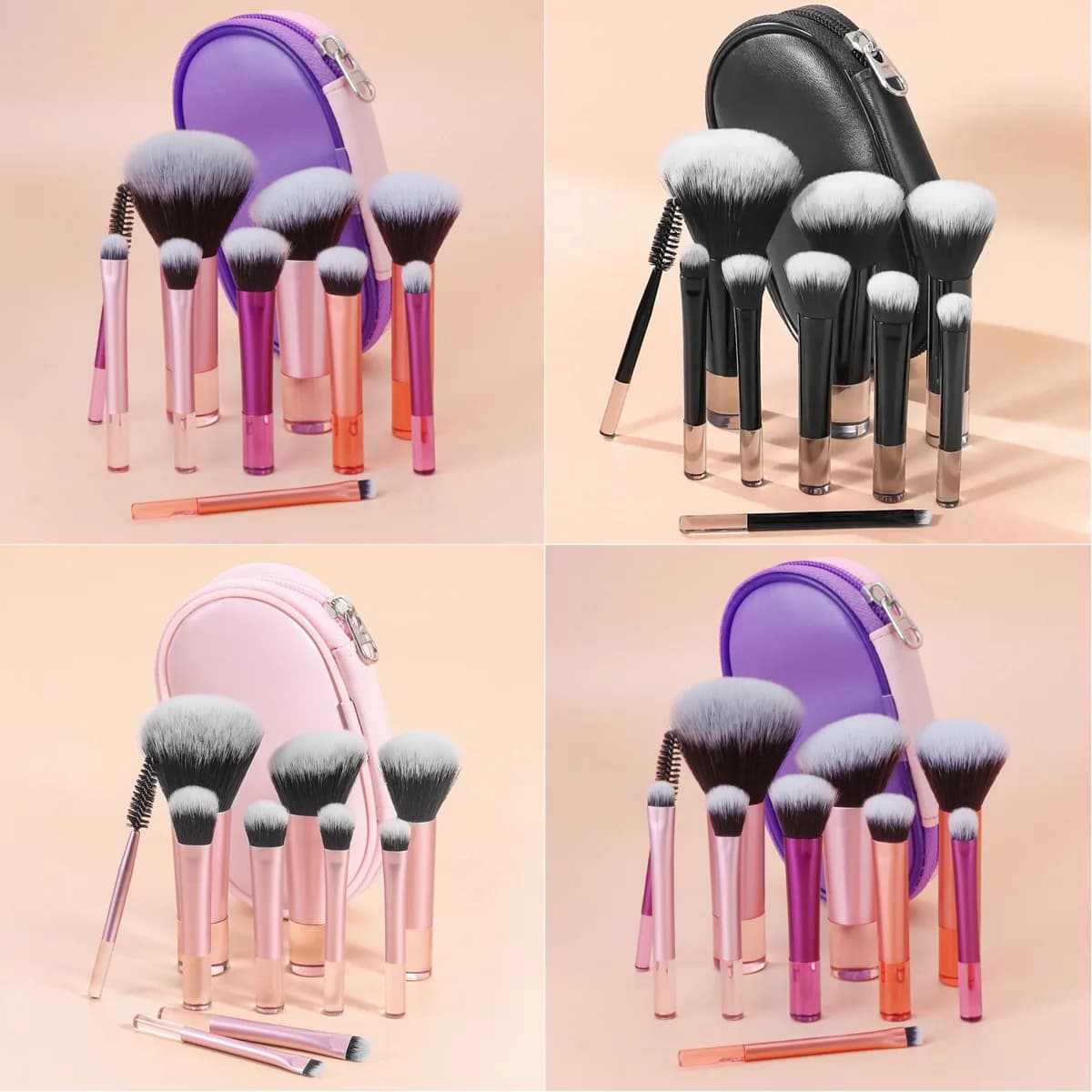10 pezzi mini set di pennelli per trucco ombretto in polvere fondotinta frullatore correttore strumenti per trucco di bellezza pennello forniture professionali buono