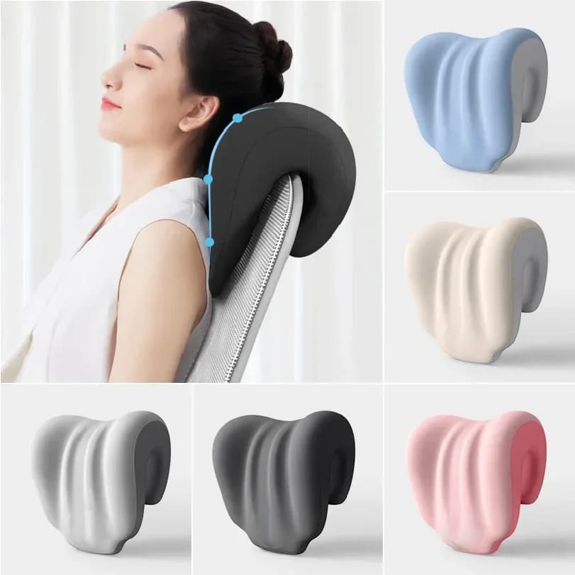 Ergonomic Bearing for Rest in Office, to Sleep in Supine Position and Of course, Blue Portable Bearing for Neck Support with Adjustable Strap