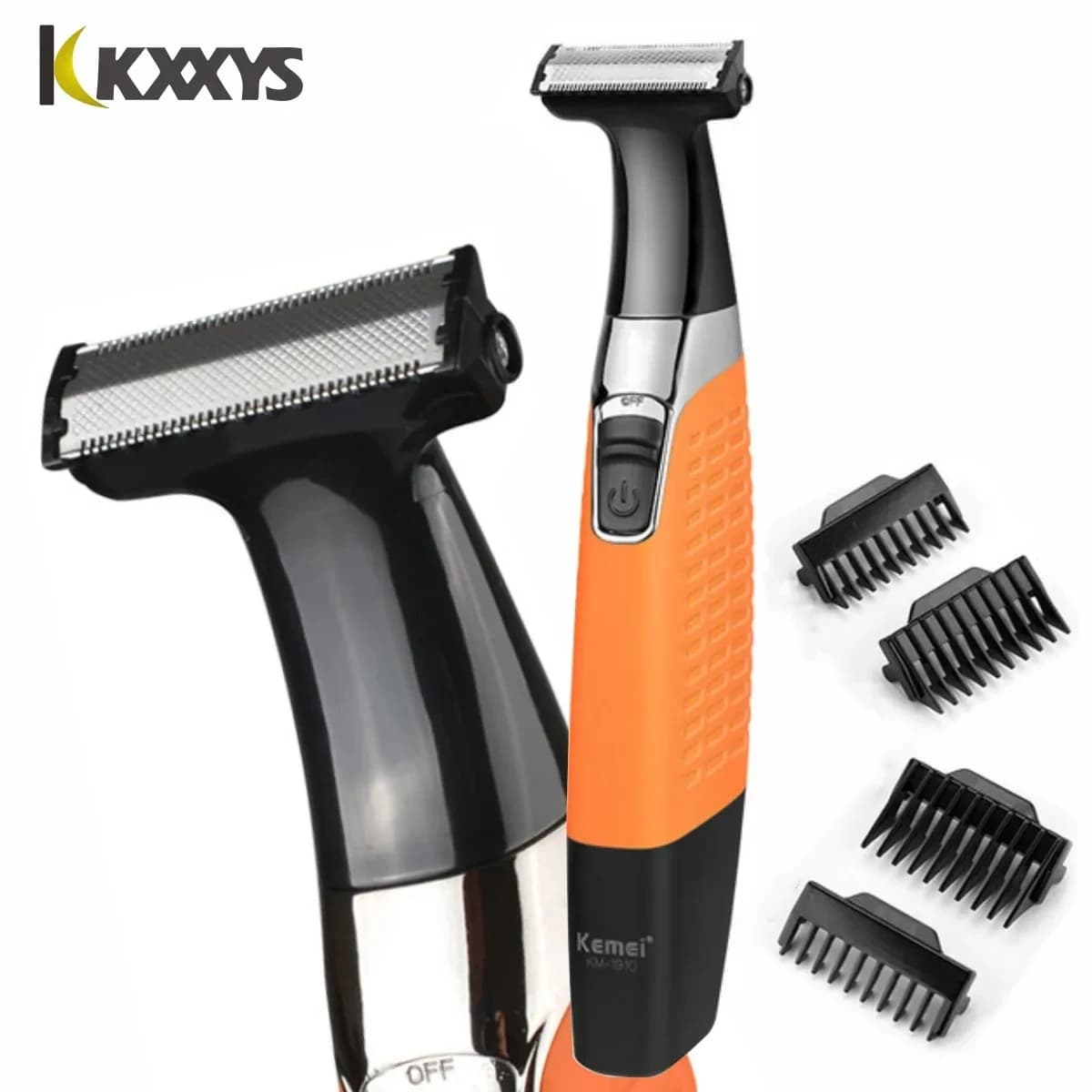 Kemei KM-1910 Waterproof Electric Shaver Eyebrow Trimmer USB Rechargeable Razor Men's Beard Trimmer Shaving Machine