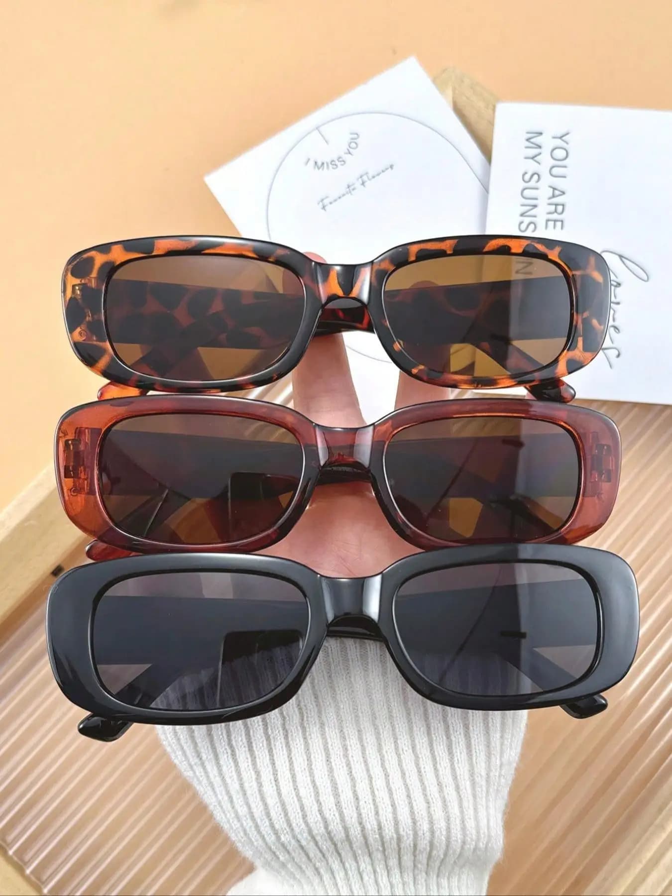 3pcs Elegant Boho Popular Design Unisex Fashion Glasses For Driving Camping Street-Photography Decoration