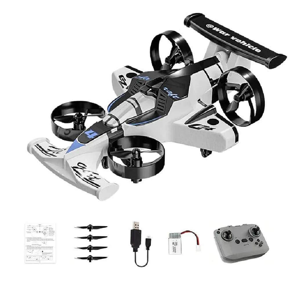2 in 1 RC Flying Drone Car Dual Mode Land Air Quadcopter, Remote Control Stunt Drifting Toy Car, Gift for Boys Birthday Holiday