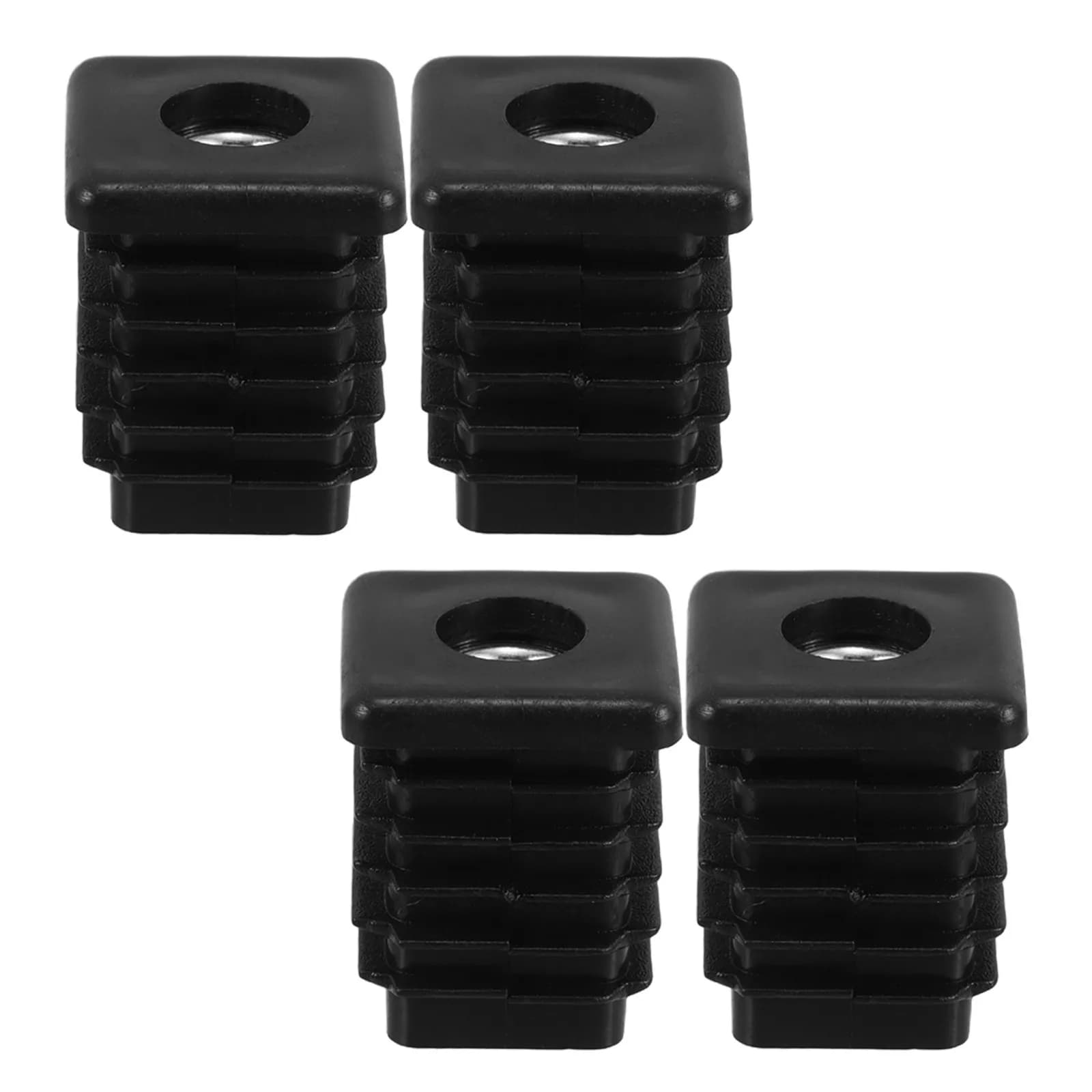 4 Pezzi Tappi in Plastica Filettati M8 per Tubi Quadrati, Inserti per Gambe di Sedie, Gambe di Tavoli, Attrezzature Meccaniche
