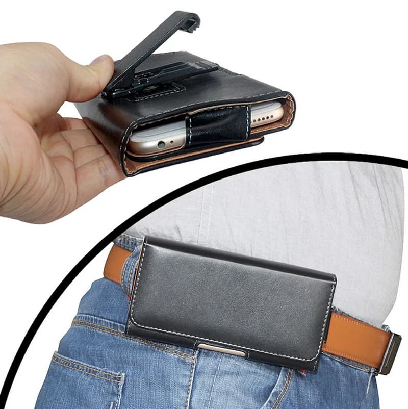 Borsa in pelle di moda da uomo con clip da cintura Borsa magnetica per iPhone 16 15 14 13 12 Pro Max Custodia per telefono per iPhone XS XR XS Max Telefono cellulare