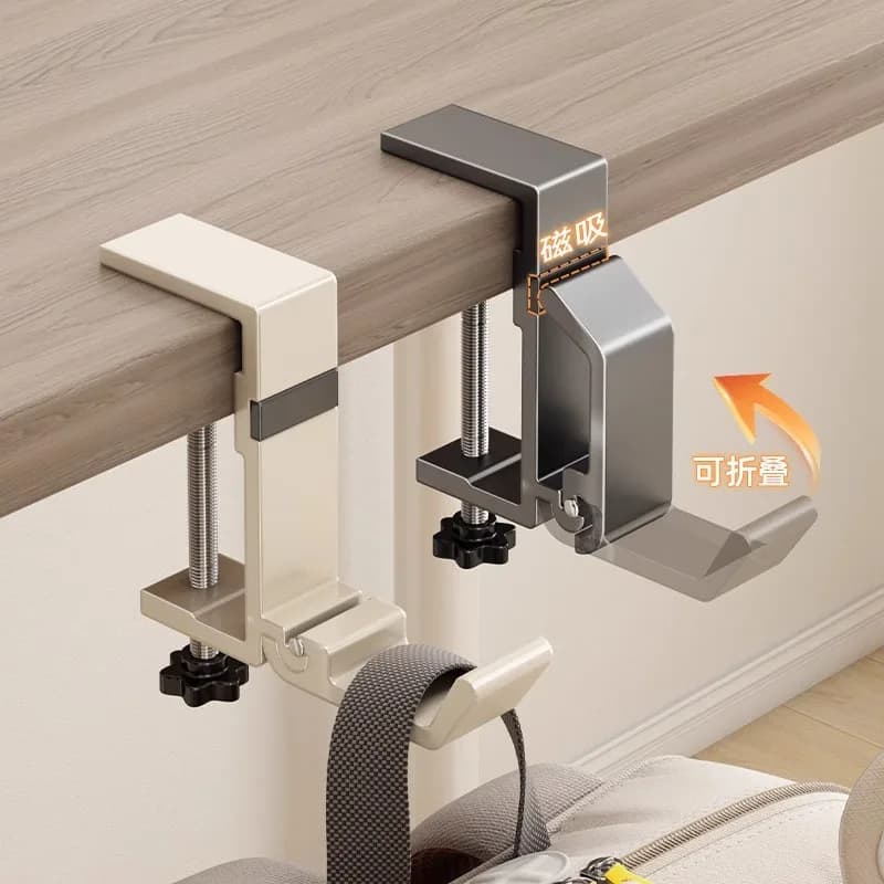 School Bag Hook Student Desk Hanging School Bag Free Punching Strong Load-bearing Dormitory Desk Seamless Bag Hanging Artifact