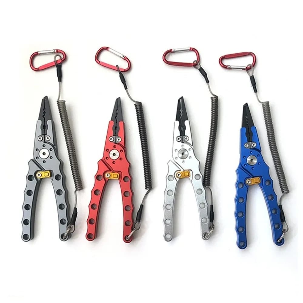 New 7.3 Inch Lure Pliers Side Cutters with Lock Sea Fishing Fish Controller Aluminum Alloy Top Ring Control Pliers