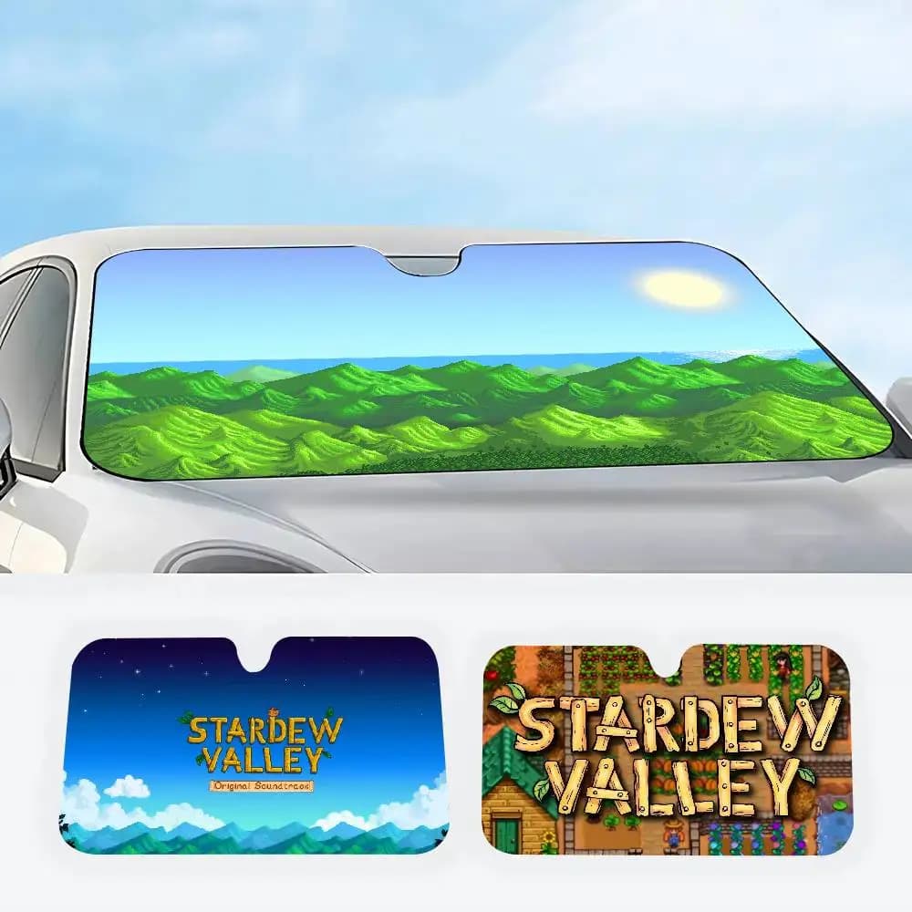 Copertura per Finestrini Auto, Camion e SUV, Parasole per Parabrezza, Regalo per Lei o per Lui, LOGO del Gioco Stardew Valley
