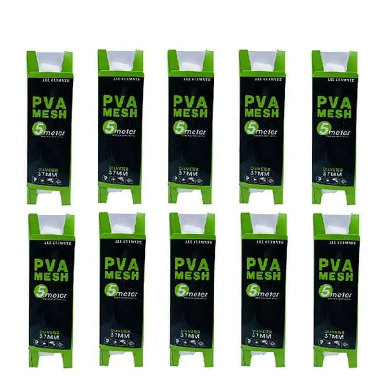 XSXS- Rete in PVA Idrosolubile per Pesca alla Carpa, 10 Pezzi, Rete per Lanciare Esche 5M 37Mm, Ricarica per Hair Rig da Carpa