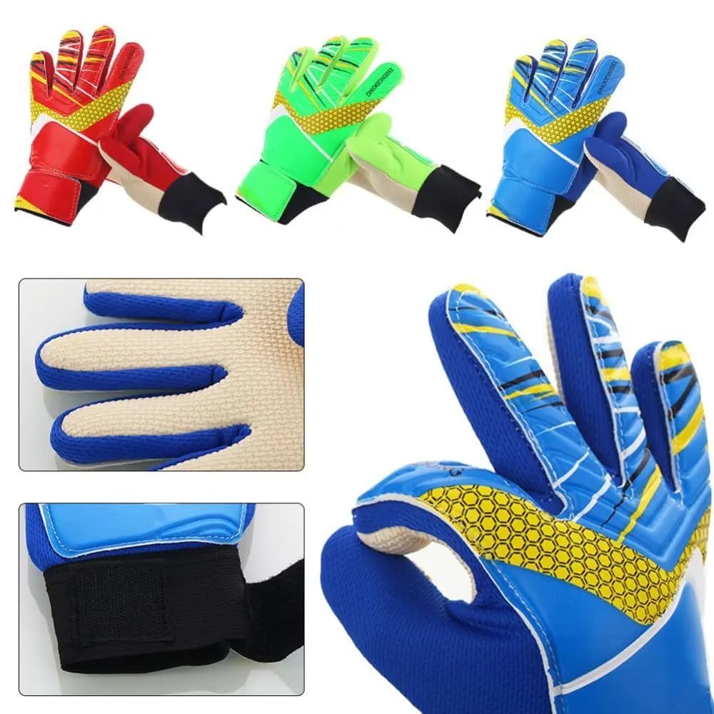 Guanti da Portiere per Bambini in Lattice, Protezione Completa delle Dita, Guanti da Calcio Rinforzati con Presa Forte