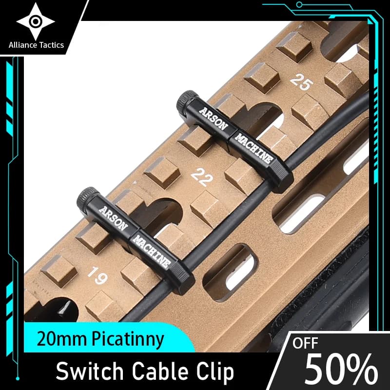 WADSN AM WireGuide Sistema di gestione dei cavi Fit Picatinny Rail Airsoft Fucile Torcia elettrica Pressostato Clip per cavo HotButton
