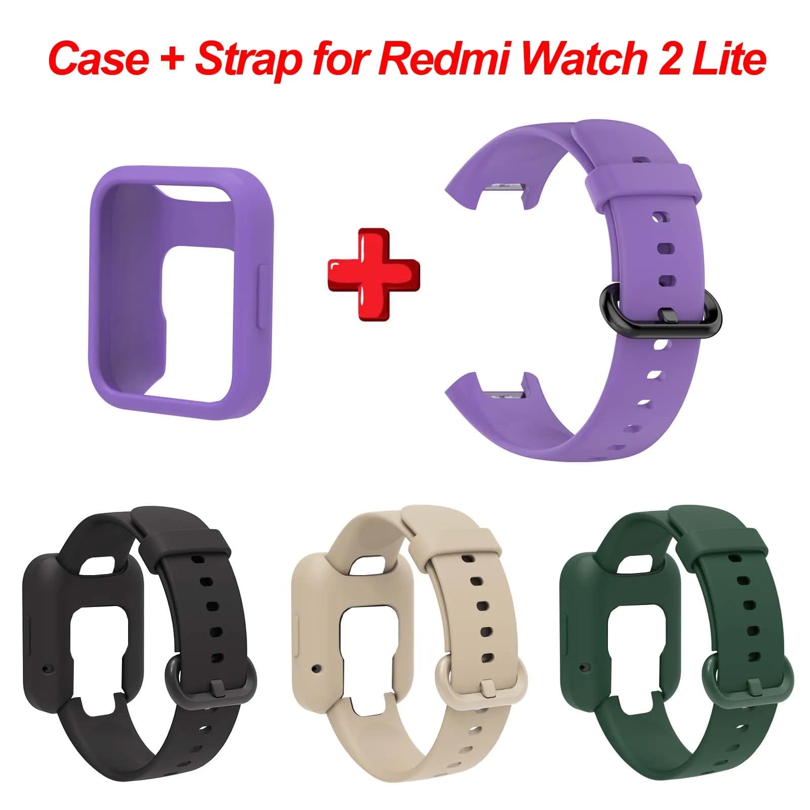 Silicone WatchBand Strap For Redmi Watch 2 Lite SmartWatch Band WristBand Redmi Watch 2 Protective Case Protector Cover