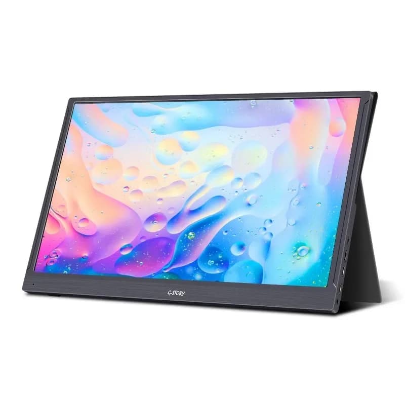 G-Story Monitor portatile 1080P da 15,6 pollici con custodia per giochi Xbox/ps4/ps5/switch Schermo diviso per computer con schermo esteso esterno.