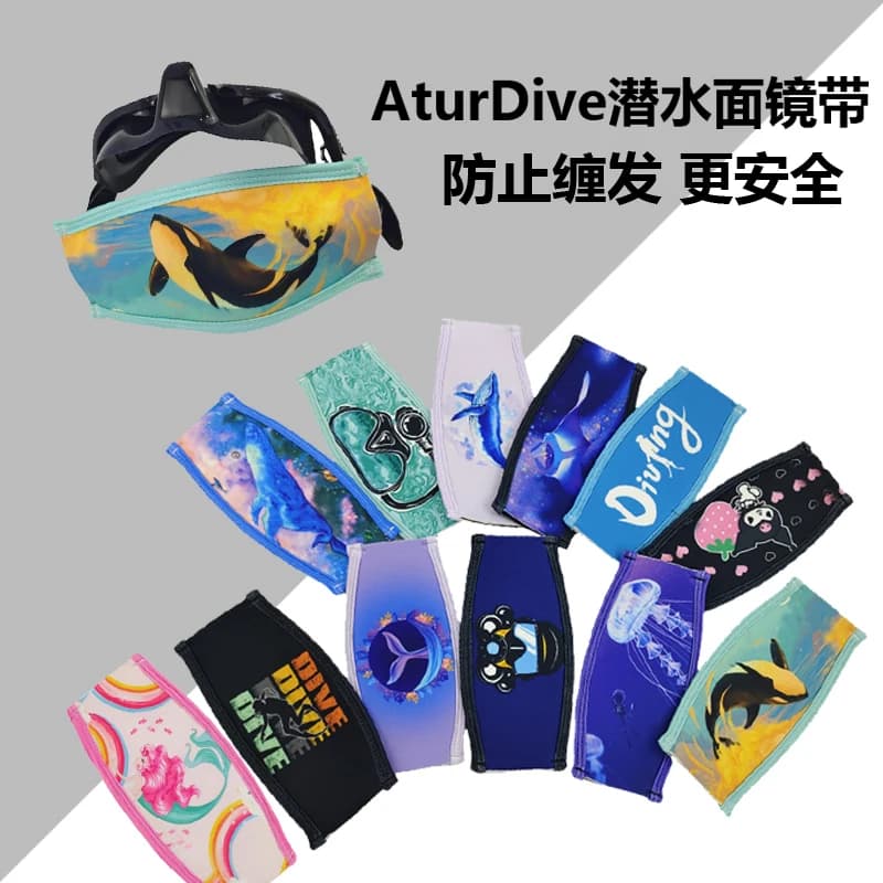 Dive face mirror for marine animals of cartoons with dive face mirror with scuba diving Mirror for face for free diving