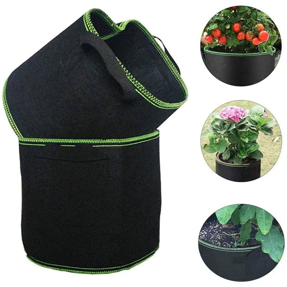 5/7/10 gallons felt plant grow bag flower vegetable pot potato container garden plant basket house semi farm