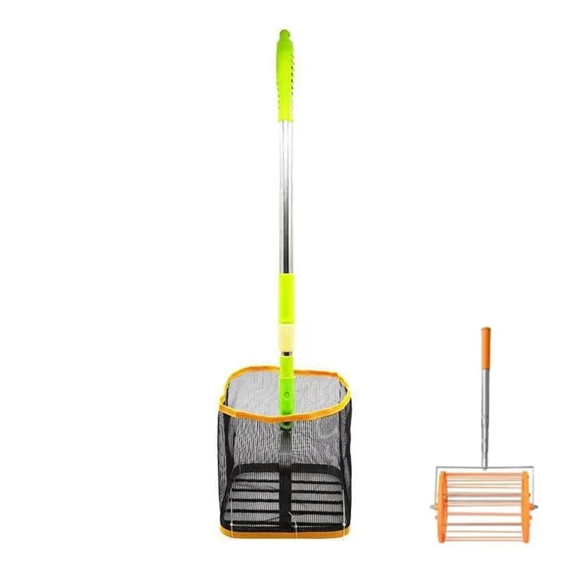 Portable Pickleball & Table Tennis Ball Picker, Extendable Retriever Scoop with Roller for Multi-Ball Training Collection