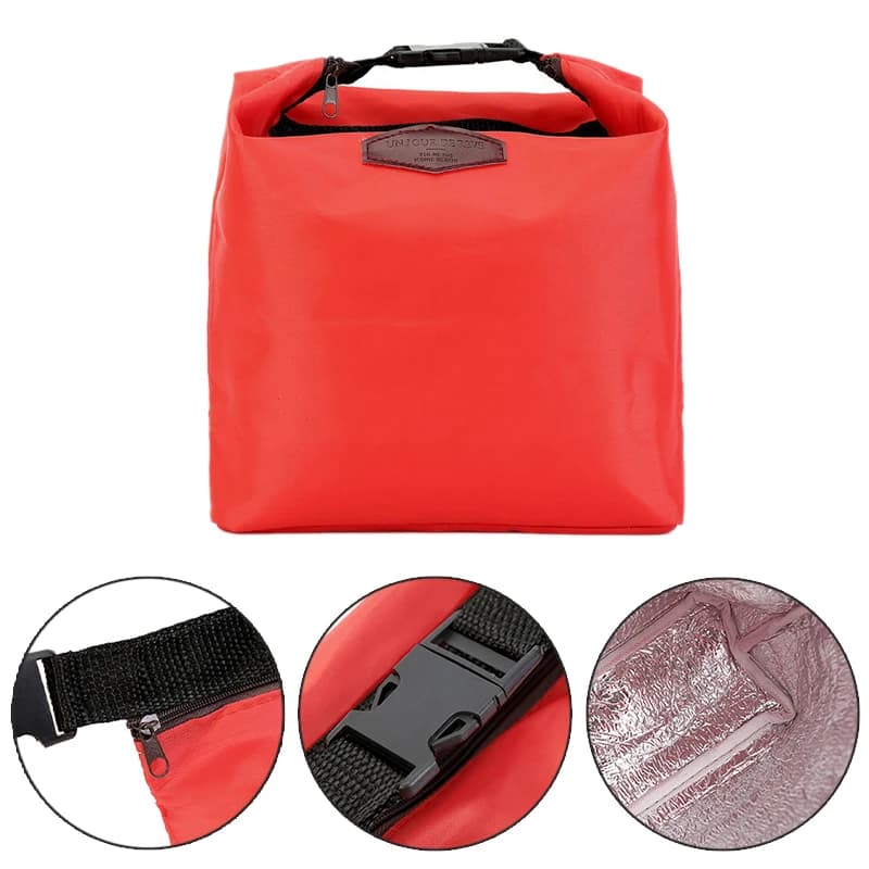 Borsa per il pranzo termica in Nylon impermeabile pratica piccola scatola per il ghiaccio portatile Picnic arrampicata campeggio Bento sacchetto fresco per alimenti confezionati
