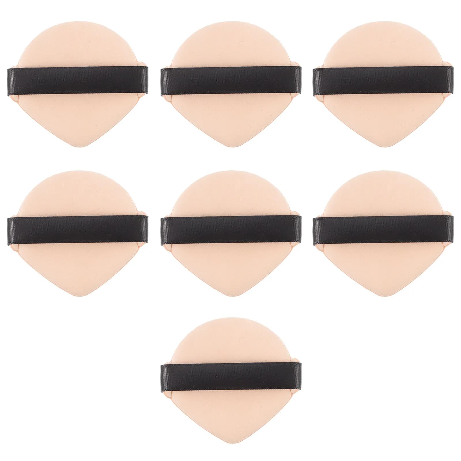 7Pcs Double-Sided Powder Quick Application Foundation Sponges Wet Dry Use Makeup Tools Loose Face Powder
