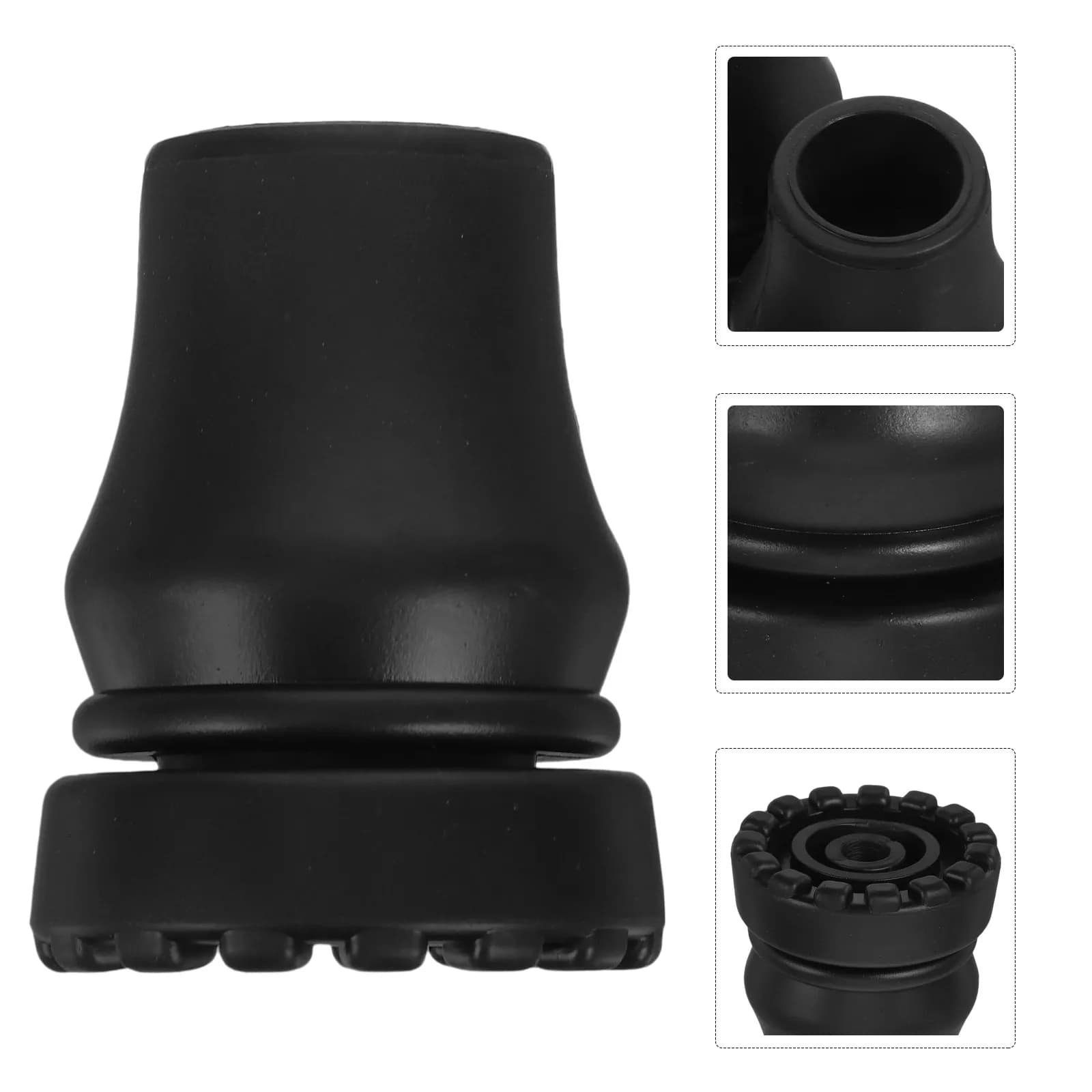 4 Pezzi Copritrecci Antiscivolo in Gomma da 19 mm per Bastoncini da Trekking, Bastoni da Passeggio, Canne, Punte di Ricambio per Bastoncini da Escursionismo, Sicurezza Outdoor