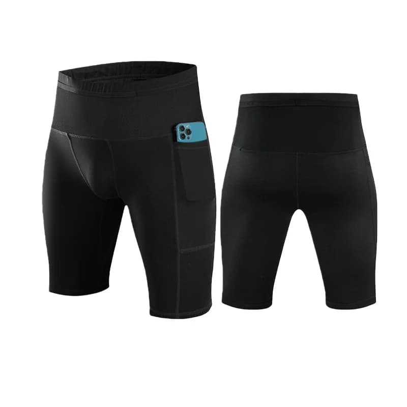 2026 Men's Quick-drying Elastic Belt Pocket Storage Running Fitness 5 Sports Leggings