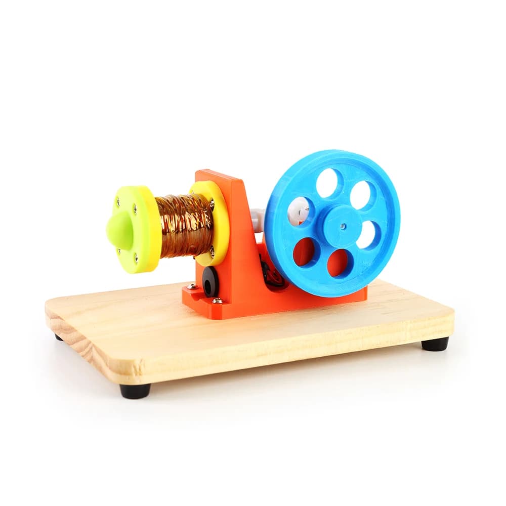 Modello di motore elettromagnetico monocilindrico fisica esperimento di fisica a base di legno scienza popolare giocattolo educativo stelo Edu