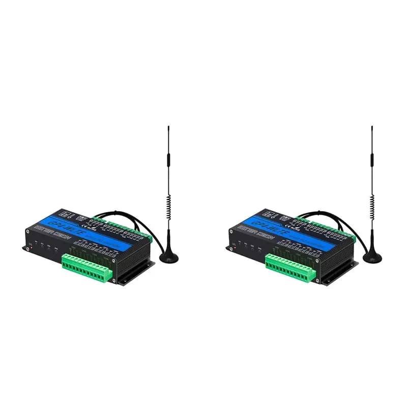 ABJN-2X GP4-WLTE Smart 4G Global GSM SMS APP Controller RS485 WEB Control 4 CH 4-20Ma Analog Inputs 10A Relay Outputs,EU Plug