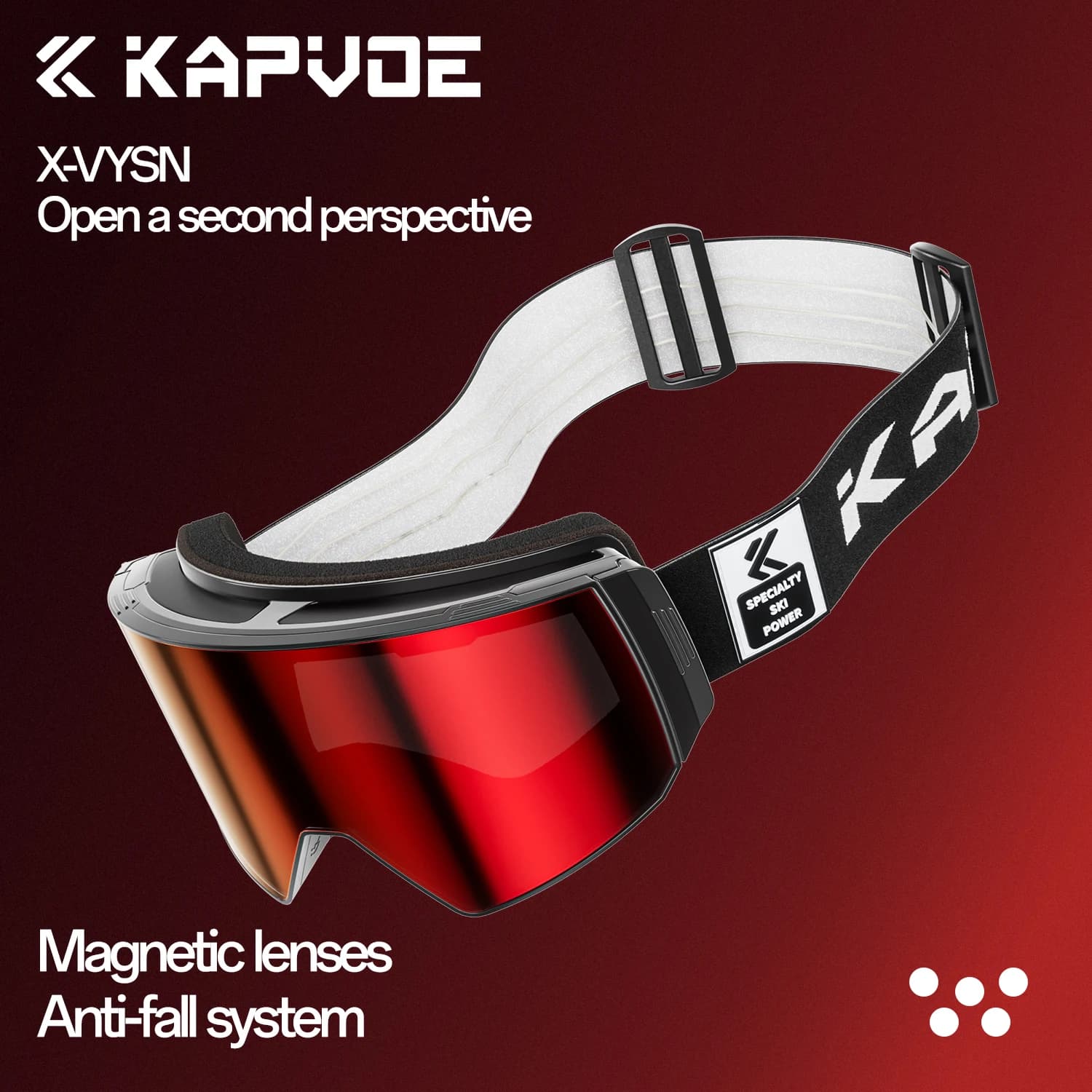 Occhiali da Neve Kapvoe per Uomo, Maschera da Snowboard e Sci Fotocromatica, Occhiali da Sci Antiappannamento UV400, Occhiali da Motoslitta e Moto