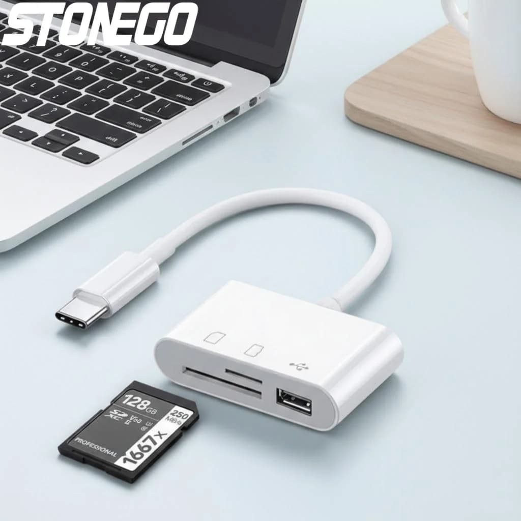 Lettore di Schede SD TF 3-in-1 USB 2.0 3.0 per MacBook Pro Laptop PC Fotocamera Telefoni Cellulari