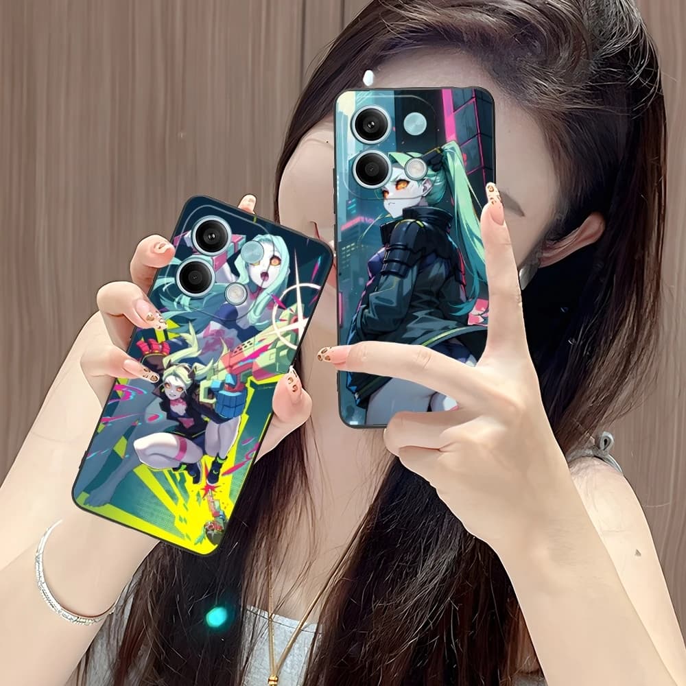 Punk R-Rebecca Smart Mobile Cell Phone Case for Xiaomi POCO M6 M5 M4 M3 X6 X5 X4 X3 F6 F5 F4 F3 F2 C40 Pro GT 5G Black Cover