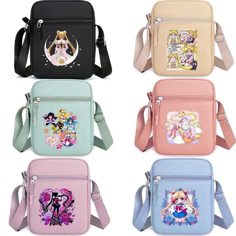 Sailor Moon Unisex shoulder bag, Carina shoulder bag with Anime Cartoon print, Fashionable bags for Women, Party gifts