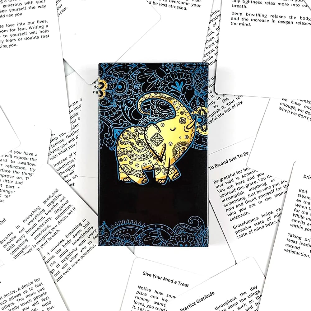 Nuove carte Oracle 48 pezzi Mazzo Meditazione Regali per la cura personale Carte in rilievo per le donne Gioco Meditazione Rilassamento Carte per l'ansia naturale
