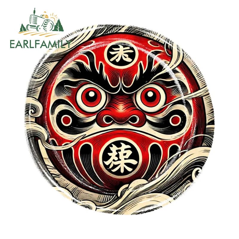 EARLFAMILY Serene Japanese Temple Car Wall decal Laptop Cartoon Scooter Decal Graffiti Suitable for fishing gear box
