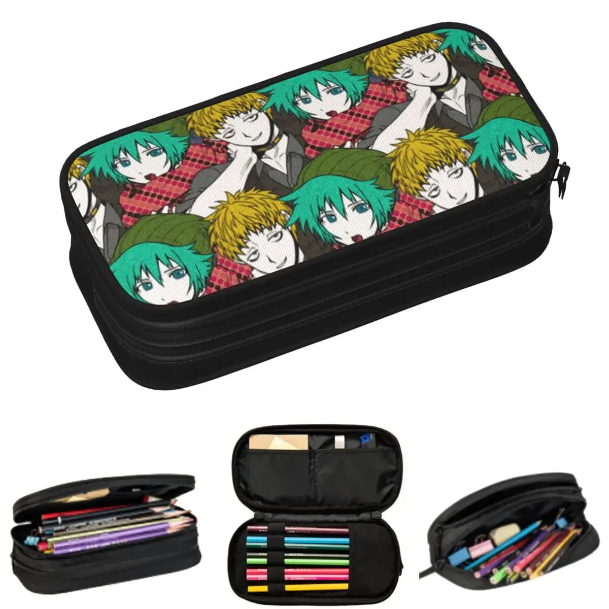 Shin Tsukimi Your Turn To Die YTTD Anime Game Astucci per matite per studenti, scatola per penne, astuccio per matite di grande capacità