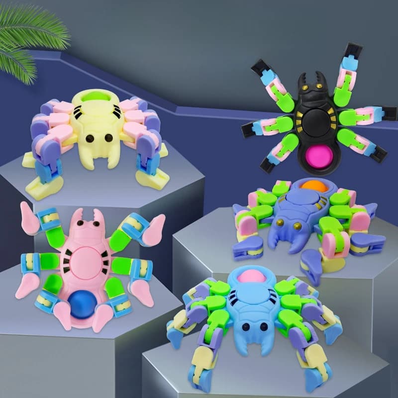 Fidget Spinner bambini adulti ragni meccanici punta delle dita animali dei cartoni animati giroscopi giocattolo per ridurre la pressione