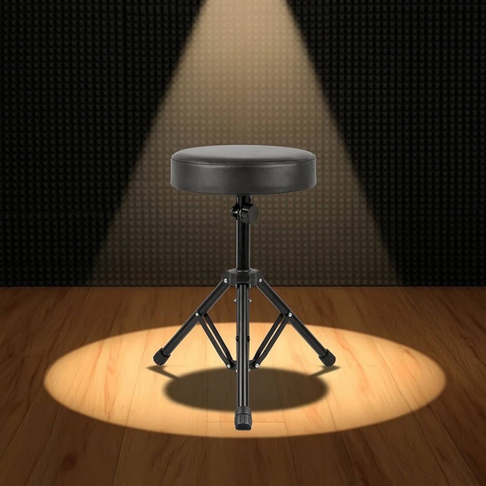 Drum Stool with Padded Seat Height Adjustable Padded Drum Seat High-Density Comfortable for Drummers, Practice Rooms