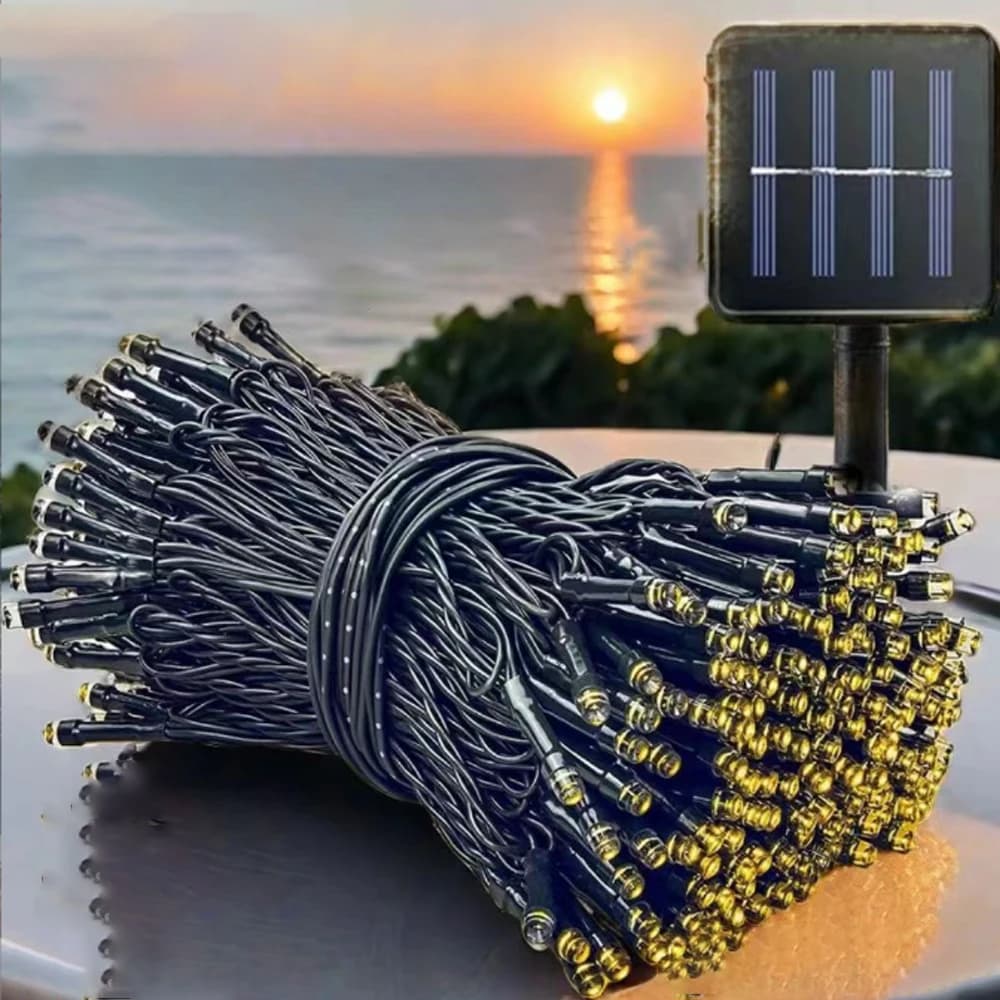20-300 LED lucine solari per esterni IP65 impermeabili Natale Halloween Party Decor solare per cortile strada giardino percorso