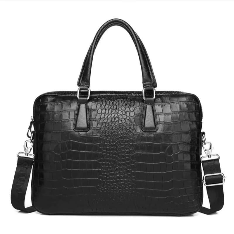 Valigette rigide in vera pelle di coccodrillo per uomo Borse per valigette per laptop da 15,6 pollici Borsa per computer Borse di lusso