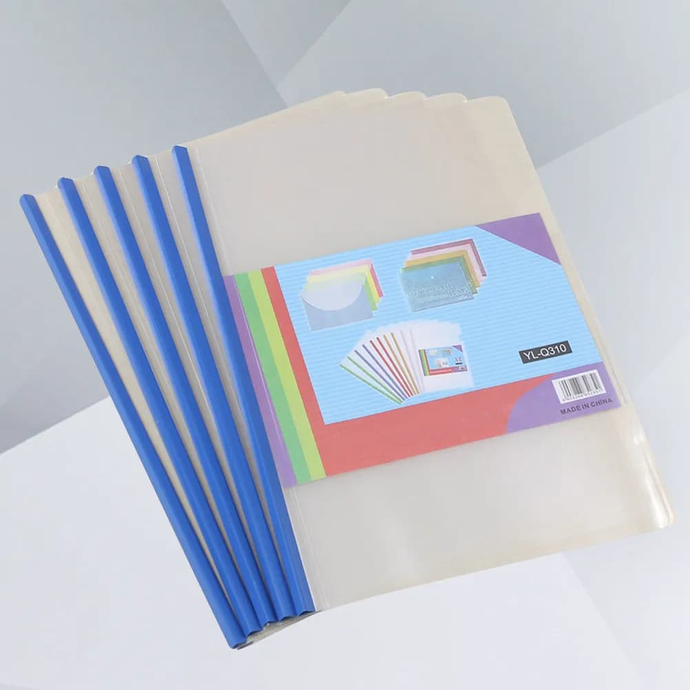 10 Pezzi Cartelle Portadocumenti in Plastica Trasparente con Chiusura Antiscivolo, Organizzatore per Documenti A4, Espositore per Documenti per Scuola